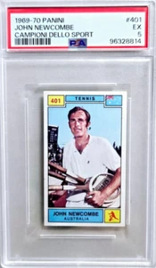 1969 Panini Campioni Dello Sport #401 John Newcombe Rookie Card RC PSA 5 EX - Picture 1 of 4