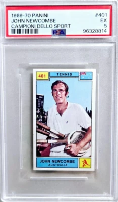 1969 Panini Campioni Dello Sport #401 John Newcombe cartão de novato RC PSA 5 EX - Imagem 1 de 4