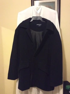 MENS WINTER JACKET.BLACK VERY WARM.JEANS PLUS BRAND SIZE L.BLAZER STYLE - Picture 1 of 5