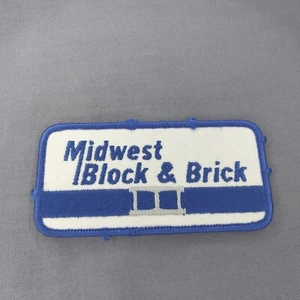 Midwest Block & Brick Bridgeton, MO Missouri Advertising Tab Patch 4.25"x2" - Picture 1 of 2
