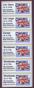 Post & Go The Coronation 60th Anniversary Union Flag collectors set of 6. MNH. - Picture 1 of 1