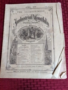 1876 The Technologist, periódico mensual industrial vintage - Imagen 1 de 8