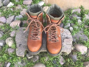 SIMMS Freestone Brown Leather Felt Sole Fly Fishing Lace Wading Boots Mens sz 10 - Picture 1 of 14