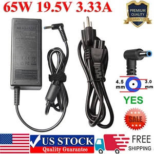 65W AC Adapter Power Charger for HP Pavilion 11 x360 Envy Stream Laptop Blue Tip - Picture 1 of 15