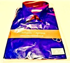 Blue Dress Shirt | Short Sleeve | Royal | Size 17 | Uniform Express | Business  - Picture 1 of 24