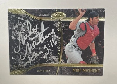 2016 Topps Tier One Mike Matheny Silver Ink Auto #6/10 St. Louis Cardinals  - Image 1 of 2