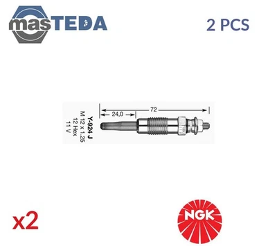 7906 ENGINE GLOW PLUGS NGK 2PCS NEW OE REPLACEMENT - Image 1 of 4