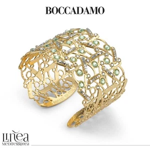 Bracciale Boccadamo Harem Rigido in Bronzo Dorato e Cristalli XBR921D - Imagen 1 de 3