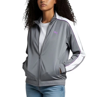 Chaqueta cortavientos de colección años 90 Y2K Puma cremallera completa gris blanco púrpura 62200 talla M Foto 1 de 4