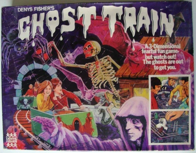 GHOST TRAIN Board Game 3D Denys Fisher 1975 GIANT SPIDER Skeleton VAMPIRE BAT - Image 1 of 4