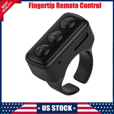 Bluetooth Compatible Phone Scrolling Page Turner Ring Fingertip Remote Control - Image 1 of 4