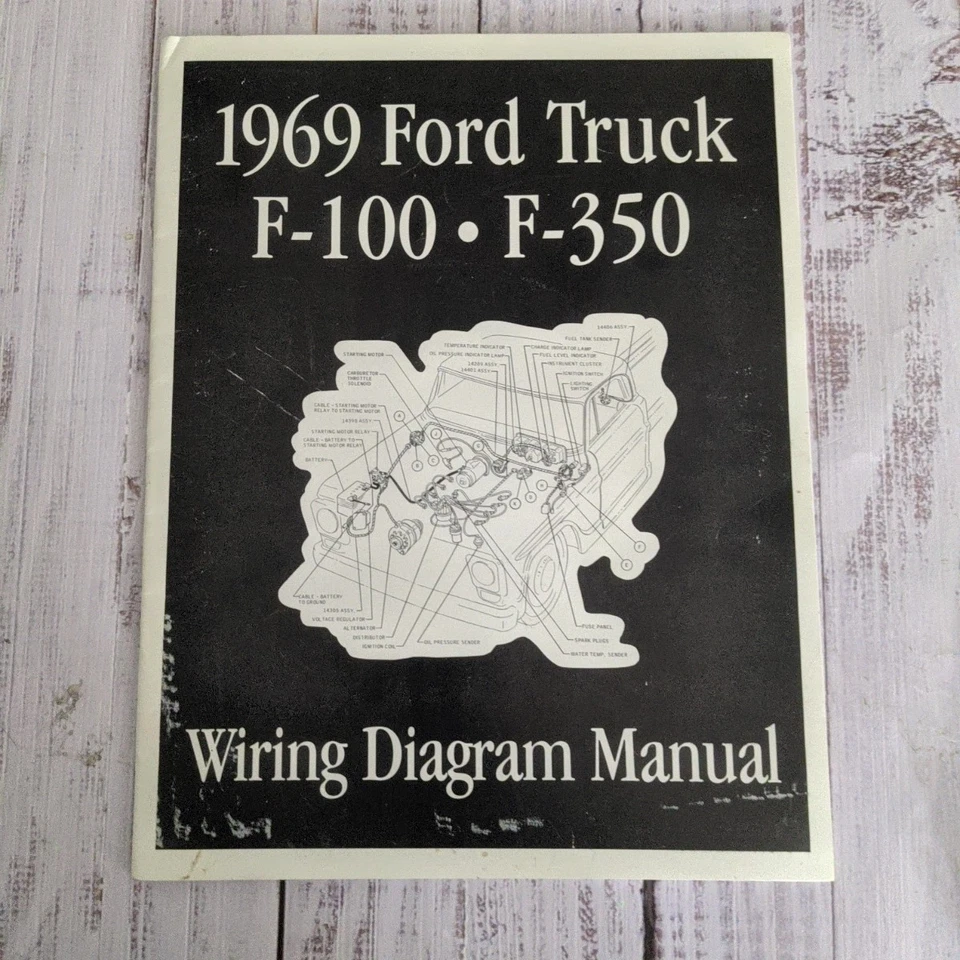 福特 1969 F100 - F350 卡车接线图手册 69 — 第 1/4 张图片