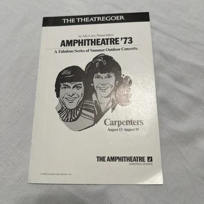 1973 Carpenters Concert Tour Souvenir Program Now & Then Universal City Studios - Image 1 of 4