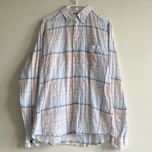 Camisa Eton Para Hombres Blanca Multicolor Transparente Suave Abotonada Talla L Verano Ligera Informal - Imagen 1 de 16