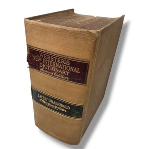 Websters New International Dictionary of English Language 2nd Edition Unabridged - Picture 1 of 10