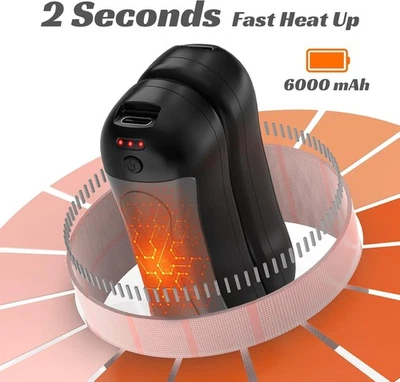 ‎FANDLISS 2pcs Rechargeable Hand Warmers with 6000mAh Battery Heater For Halloween Gifts