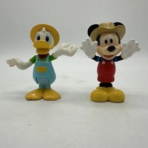 Disney’s Mickey Mouse & Donald Duck Farmer Figures (JP) Just play- 3” PVC - Picture 1 of 10