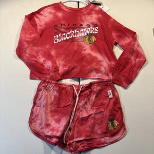 NWT Women's Large Wear by Erin Andrews NHL Chicago Blackhawks Pajama Pair Set - Bild 1 von 8