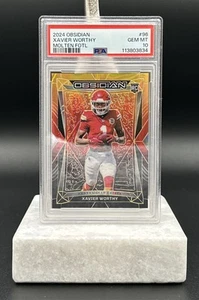 2024 Obsidian Xavier Worthy RC Molten FOTL /14 PSA 10 #96 Kansas City Chiefs NFL - Picture 1 of 2