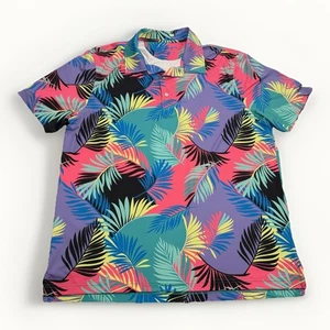 Camisa Polo Chubbies Para Hombre Grande Hoja Tropical Elastizada Golf Usada en Excelente Condición - Imagen 1 de 7