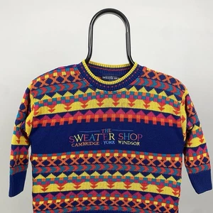 The Sweater Shop UK Vintage Jumper Sweater Retro 90's Striped Youth Size 3/4 - Picture 1 of 4