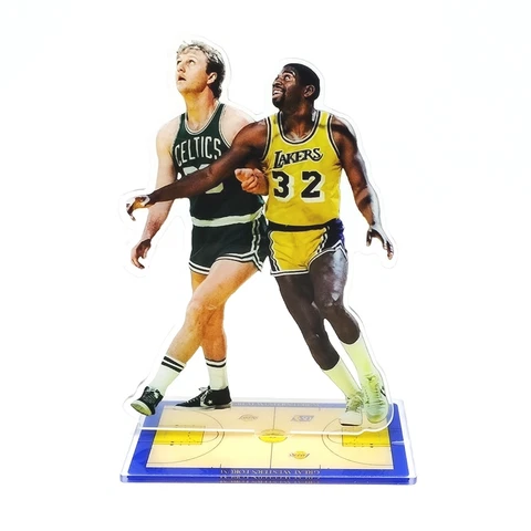 Larry Bird and Magic Johnson Figure - Boston Celtics Vs Lakers Legend Ornament Cover