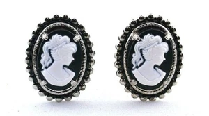 Victorian Woman Cameo Resin 18x13 Cabochon Cab Cufflink Cuff Link EBS8668 - Picture 1 of 2
