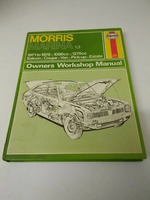 Haynes Manual - Morris Marina 1.3 (1971 to 1978) Saloon Coupe Van Pickup Estate - Image 1 of 3