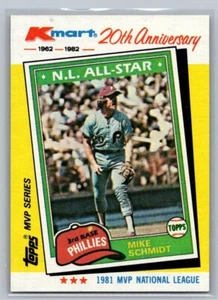 1982 Topps K-Mart Anniversary MVP Mike Schmidt #41 - Picture 1 of 2