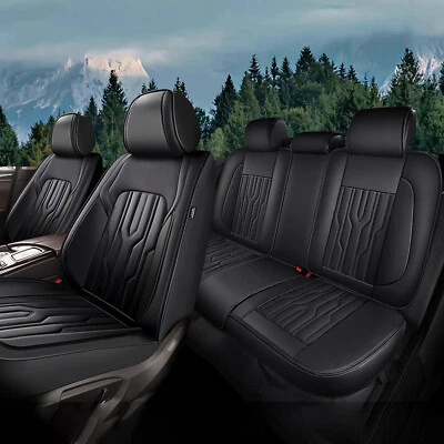 Car 5 Seat Covers Faux Leather Cushion Full Set Protect For Volvo XC60 2010-2017 Foto 1 de 4