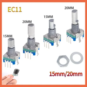 Rotary Shaft Encoder EC11 with push switch, 5 pin digital potentiometer 15/20mm - Picture 1 of 15