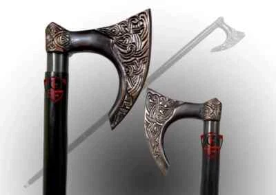 Bastón para hombre y mujer, bastón con hermosa cabeza de hacha antigua, Foto 1 de 4
