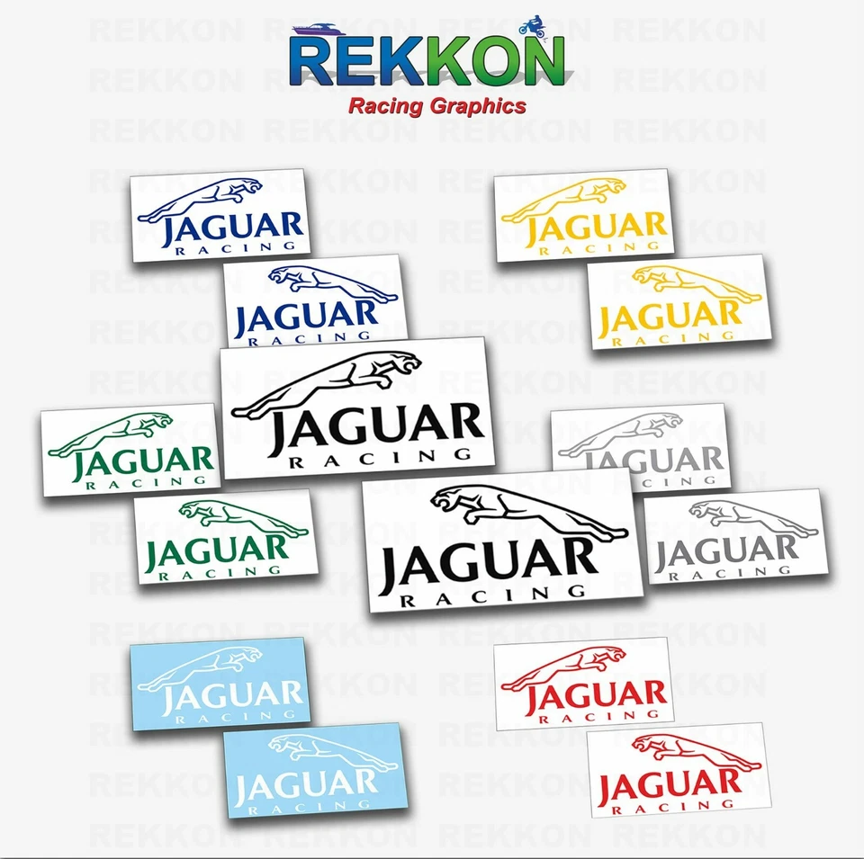  Left + Right Jaguar Racing Sticker Decal EURO Racing Mod f-type XJ XF XE XJR  - Image 1 of 1
