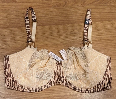 Sujetador Victoria's Secret Dream Angels push-up sin relleno estampado animal 36D nuevo con etiquetas Foto 1 de 4