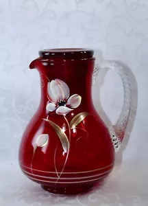 Fenton, Guest Set, Ruby Glass, Hand Decorated. Limited Edition. - Picture 1 of 10