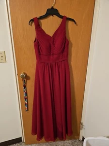Azazie Dark Red Formal Dress Size C - Picture 1 of 3