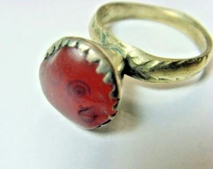 1700s antique Bedouin Nomads tribal ring 8.5 SZ religious islamic 50192 - Picture 1 of 8