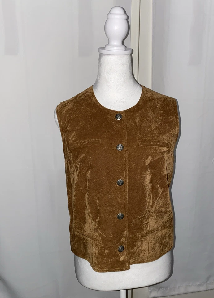 Chaleco Stonebridge Petites de gamuza sintética S en marrón Foto 1 de 4