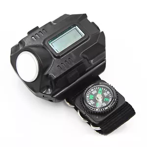 Flashlight LED Torch Compass Tactical LED Rechargeable Outdoor Sport Wrist Watch - Picture 1 of 10