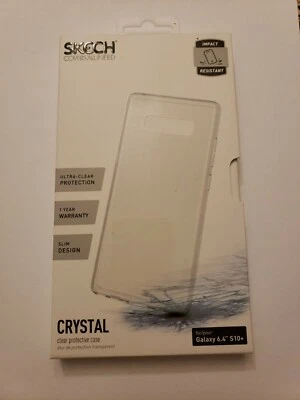 Skech - Funda Cristal para Samsung Galaxy S10 plus - Transparente, Modelo: SK64-CRY-CLR Foto 1 de 4