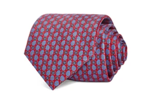 NEW W TAGS Zegna Medallion Grid Silk Classic Tie - Picture 1 of 1