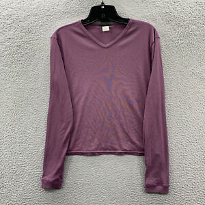 PATAGONIA Blouse Womens Medium Top Long Sleeve Purple Capilene Shirt*