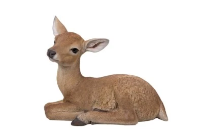 Ciervo acostado jardín estatua patio trasero decoración del hogar adorno realista animal de vida silvestre Foto 1 de 4