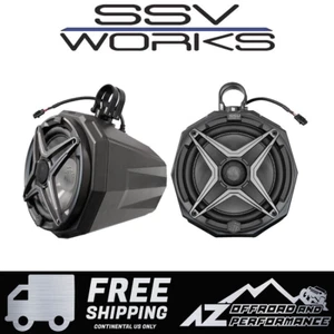 SSV Works Universal Roll Bar Cage Mount 8" Pods with Speakers & 1.5" Clamps - Bild 1 von 11