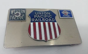 Union Pacific Up Western Railroad Eisenbahnzug 1 1980er Jahre NOS Vintage Gürtelschnalle - Bild 1 von 2