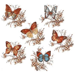 Calcomanías de cerámica vintage elegantes para tobogán acuático de mariposas de jardín - Imagen 1 de 6