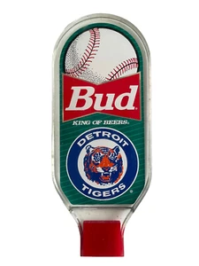 Detroit Tigers Bud Budweiser Beer Tap Handle Baseball Rare  Bud King of Beers - Imagen 1 de 6