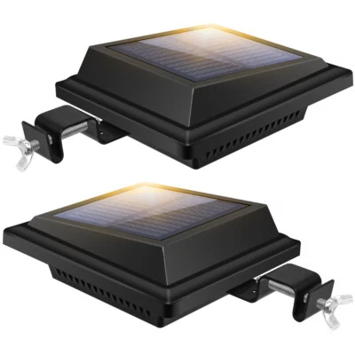 2/4/6PCS 40LEDs Solar Powered Gutter Lights for Fence Roof Yard Garden Wall Lamp - Image 1 of 4