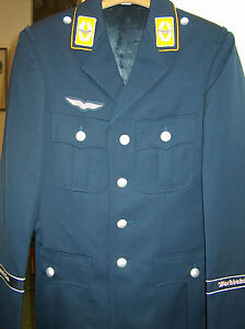 German airforce mens blue silver lined dress jacket tunic uniform Wachbataillon
