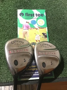 Callaway Left Handed Big Bertha Woods Set (3W & 5W) Regular RCH 75w Graphite LH - Picture 1 of 11